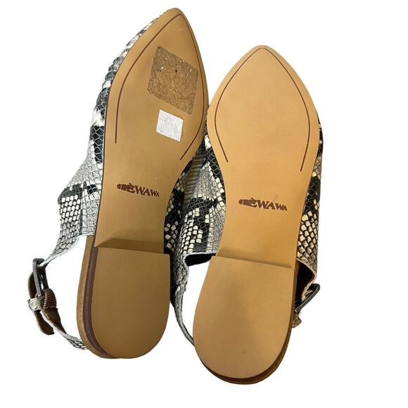 Gee Wawa for Anthropologie snakeskin Slingback flats sz 6 - Picture 6 of 7